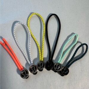 Set of 6 - Lululemon Replacement Zipper Pulls Hair Ties Define Scuba (D)